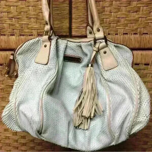 Cynthia Rowley Boho, lite mint, snake scale, textured leather purse/shoulder bag